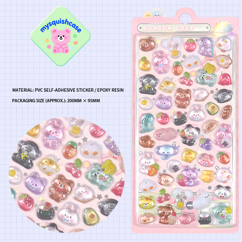 Cute cartoon animal stickers for DIY decoration