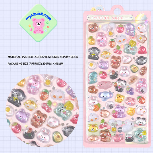 Cute cartoon animal stickers for DIY decoration