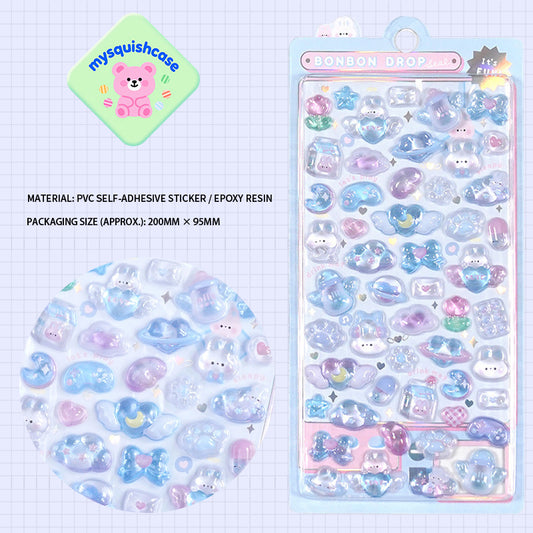 Cute cartoon PVC self - adhesive stickers, suitable for DIY decoration