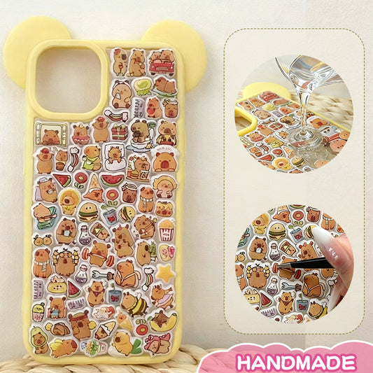 Handmade 3D Capybara Pattern iPhone Case