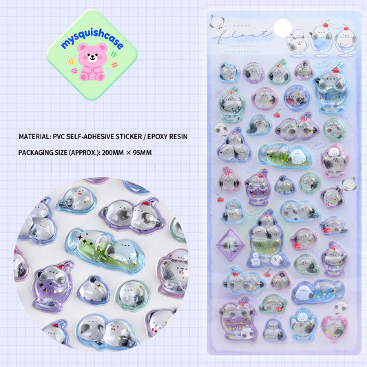 Playful 3D Epoxy Seal Stickers: Add Squishy Cuteness to Your DIYs with These Whimsical Pals