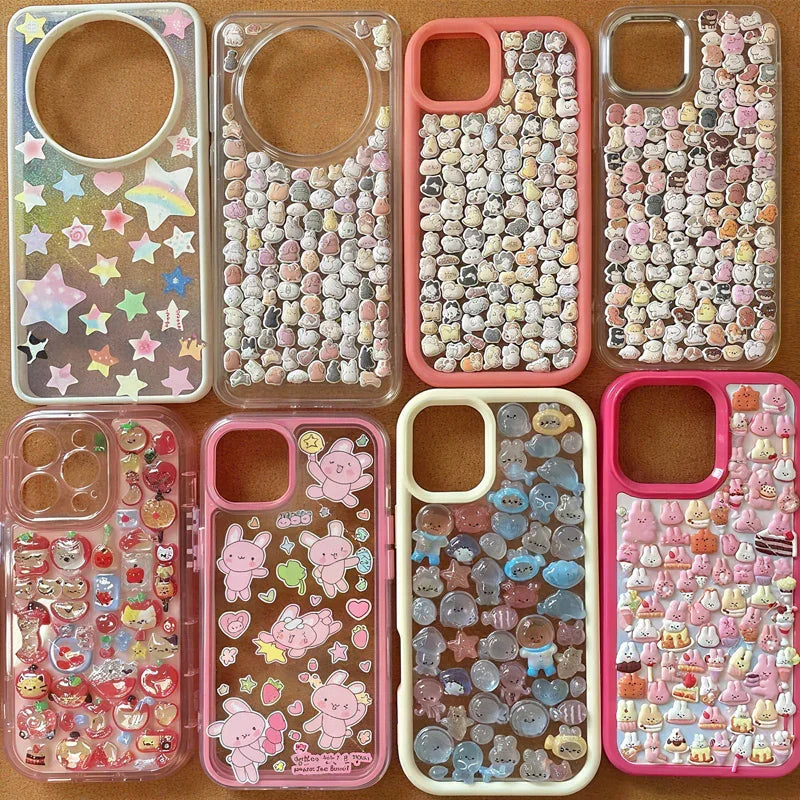 Cute Small Animal Pattern 3D Bubble Stickers - Cup Decoration Stickers