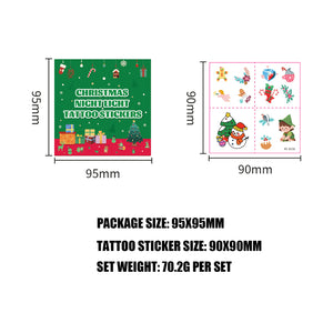 35 Glow-in-the-Dark Christmas Temporary Tattoos for Kids - mysquishcase