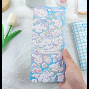 Adorable 3D Cinnamoroll, princess & animal stickers. Soft rubber, squishy texture, food-grade safe, removable & reusable. Perfect for phone cases, DIY crafts. Great for kids & adults!