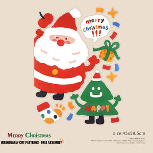 Christmas Anti-Static Glass Door Creative Stickers - Decorations