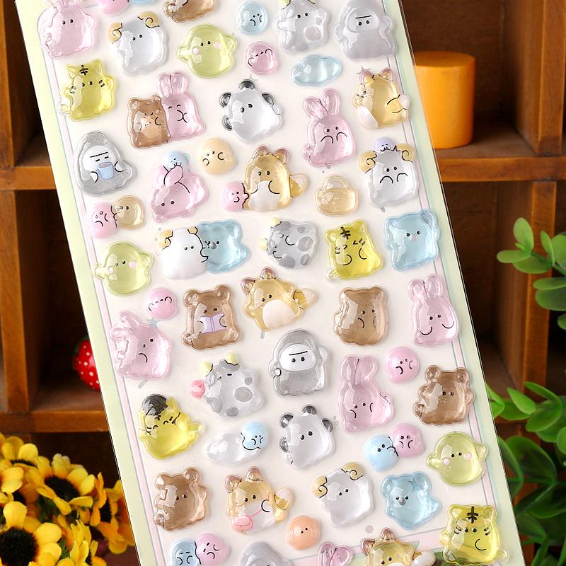 Charming 3D Epoxy Resin Self - Adhesive Animal & Cartoon Stickers for DIY Decor Galore
