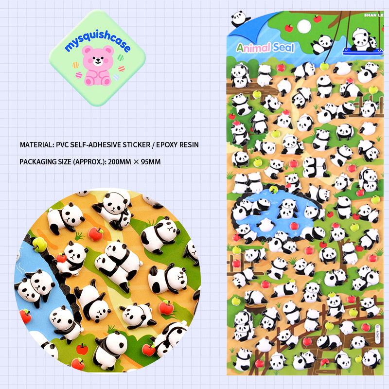 3D Puffy Bubble Stickers with Miniature Animal Patterns - DIY Stickers for Phone Cases