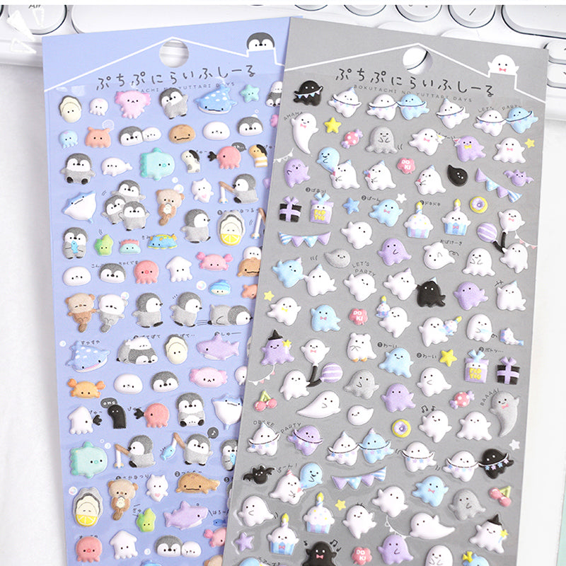 Cartoon Animal 3D Stickers - DIY Phone Case Decorative Decals
