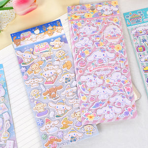 Adorable 3D Cinnamoroll, princess & animal stickers. Soft rubber, squishy texture, food-grade safe, removable & reusable. Perfect for phone cases, DIY crafts. Great for kids & adults!