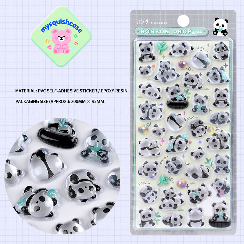 DIY Phone Case Decorative Stickers - 3D Crystal Animal Decals