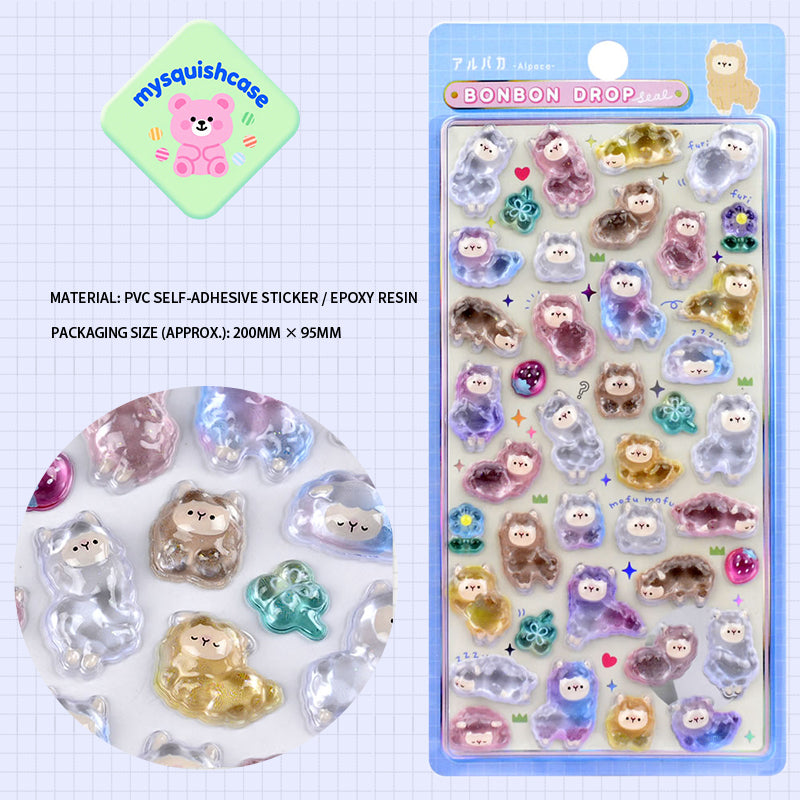 Cute "Xiaobiga" Animal Stickers - 3D Embossed Decor for Phone Cases & Water Cups
