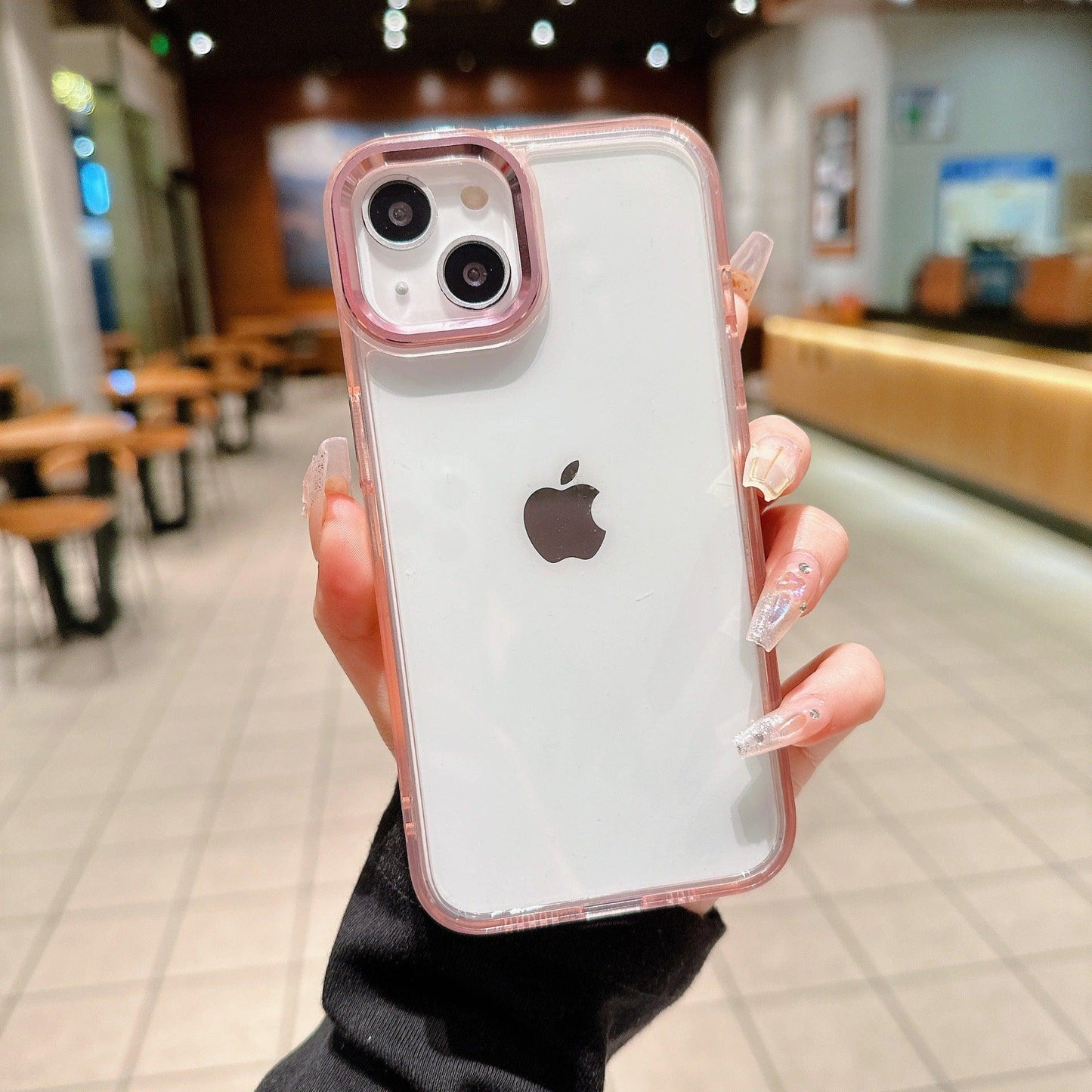 DIY-friendly clear anti-drop iPhone case: great for stickers/hand-painting, with good protection.