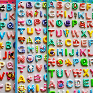 Adorable pet alphabet puffy stickers perfect for kids' decoration. Soft foam bubble stickers featuring cute animals and letters. Ideal for scrapbooking, journaling, and creative play. Safe, colorful decorative stickers for children.