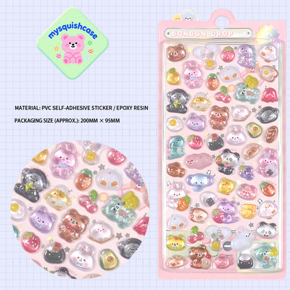 Cute cartoon animal stickers for DIY decoration