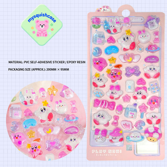 Cute Kirby cartoon stickers, suitable for DIY decoration