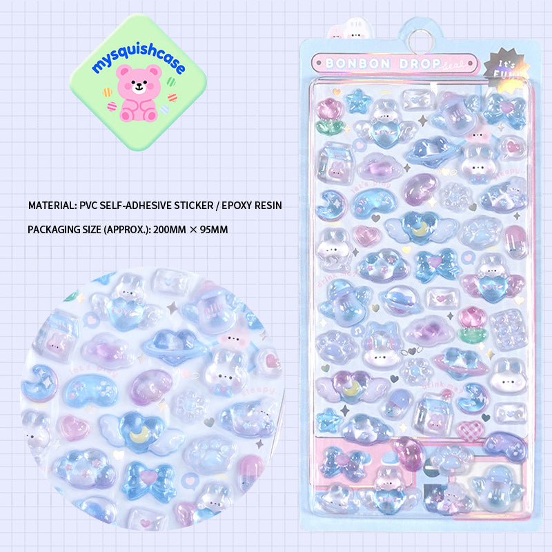 Cute cartoon PVC self - adhesive stickers, suitable for DIY decoration