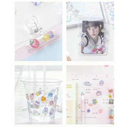 Cute Kawaii 3D Epoxy Resin Self - Adhesive Stickers, Perfect for DIY