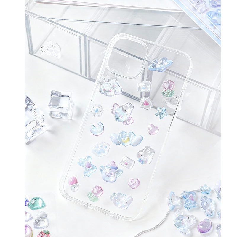 Cute Kawaii 3D Epoxy Resin Self - Adhesive Stickers, Perfect for DIY