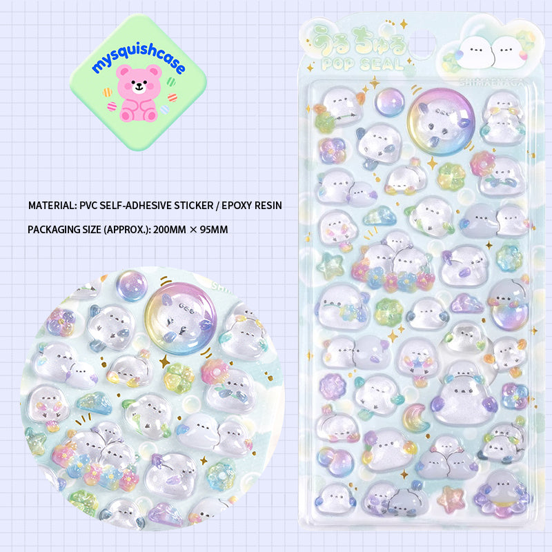 Enchanting 3D Epoxy Resin Self - Adhesive Ghost Stickers: Perfect for Dreamy DIY Decor