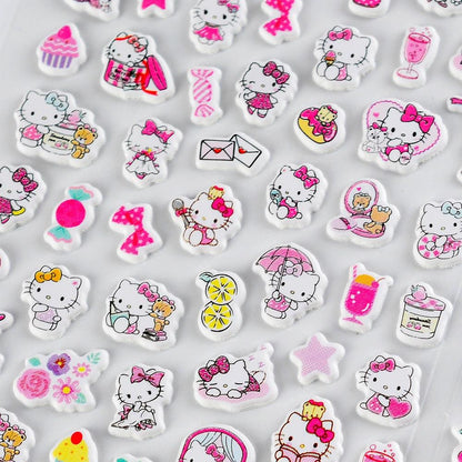 Kitty 3D Phone Case Decorative Stickers - Cartoon DIY Bubble Stickers