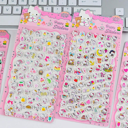 Kitty 3D Phone Case Decorative Stickers - Cartoon DIY Bubble Stickers