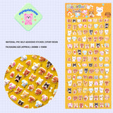 Adorable mini cute pet family-themed 3D epoxy stickers. Perfect for decorating phone cases, laptops, and DIY crafts. Kawaii animal character decals for pet lovers.
