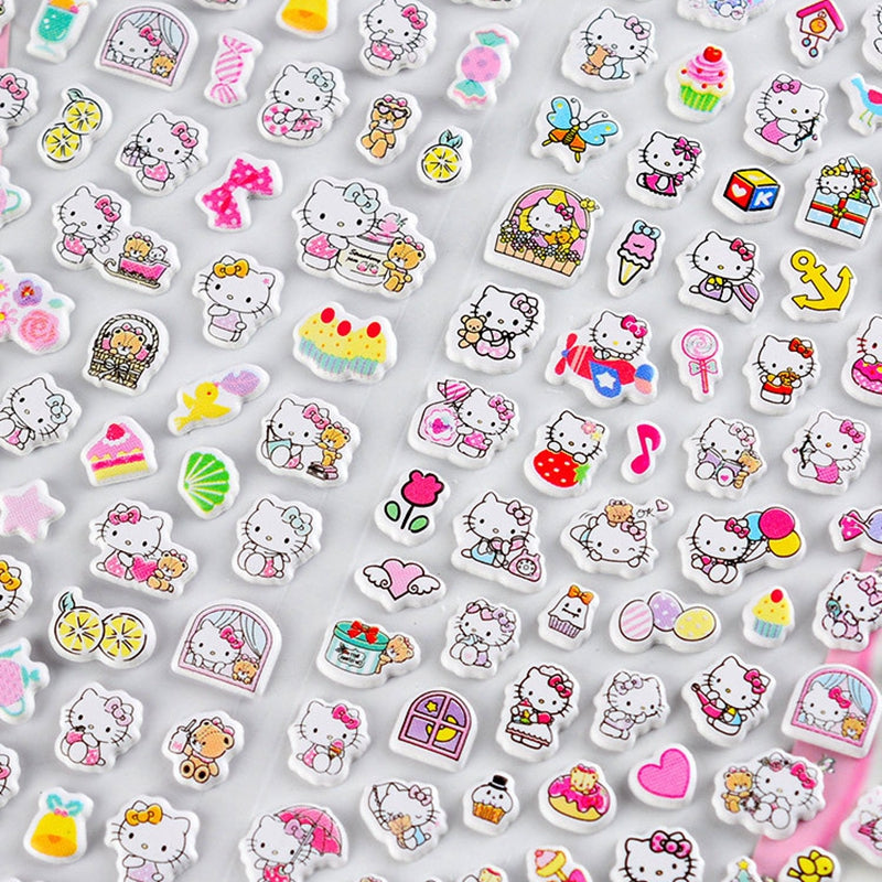 Kitty 3D Phone Case Decorative Stickers - Cartoon DIY Bubble Stickers