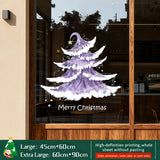 2026 Christmas Decoration Window Stickers - Christmas Tree, Store Display Scene Static Clings & Window Decals