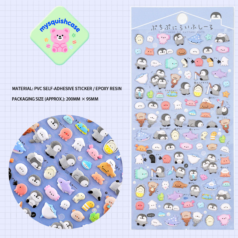 Cartoon Animal 3D Stickers - DIY Phone Case Decorative Decals