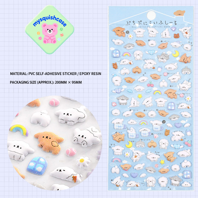 3D Animal Stereo Kids' Stickers - Cartoon Handmade Phone Case Decorative Decals