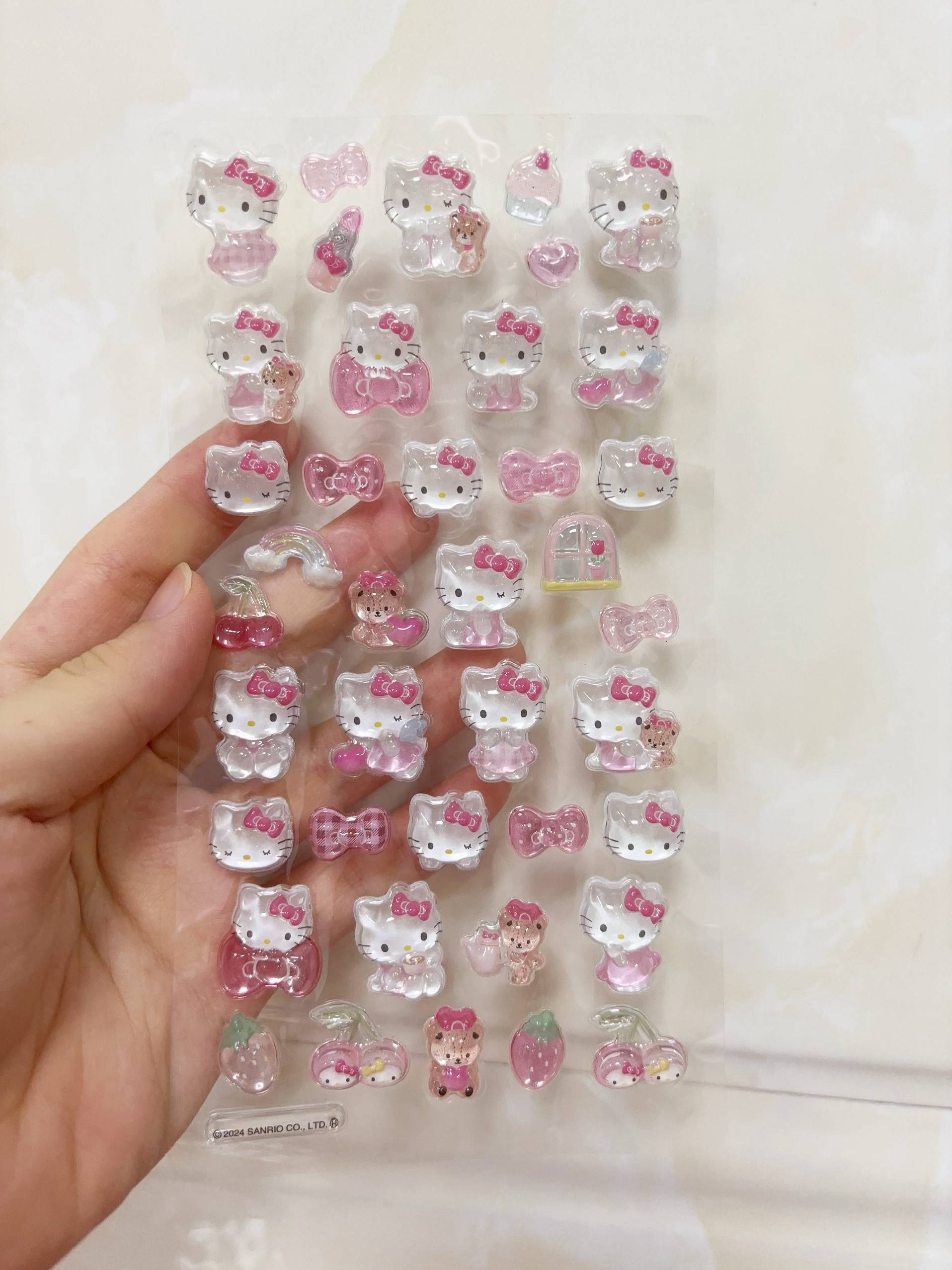 Handmade Pink Hello Kitty Pearl 3D Clear iPhone Case - mysquishcase