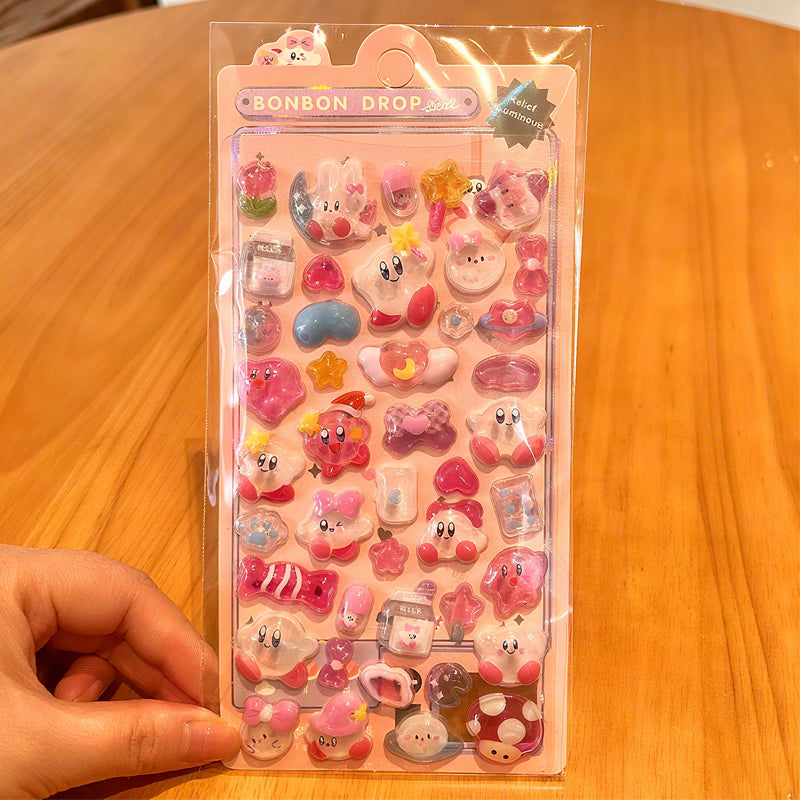 Cute Kirby cartoon stickers, suitable for DIY decoration