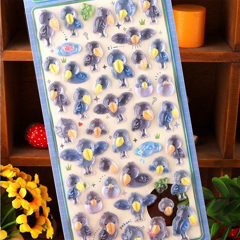 DIY Phone Case Decorative Stickers - 3D Crystal Animal Decals