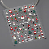 3D Embossed Christmas Nail Stickers (Santa Claus, Reindeer & Snowman)
