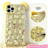 Cute Hello Kitty Clear Phone Case with Blue Trim for iPhone - mysquishcase