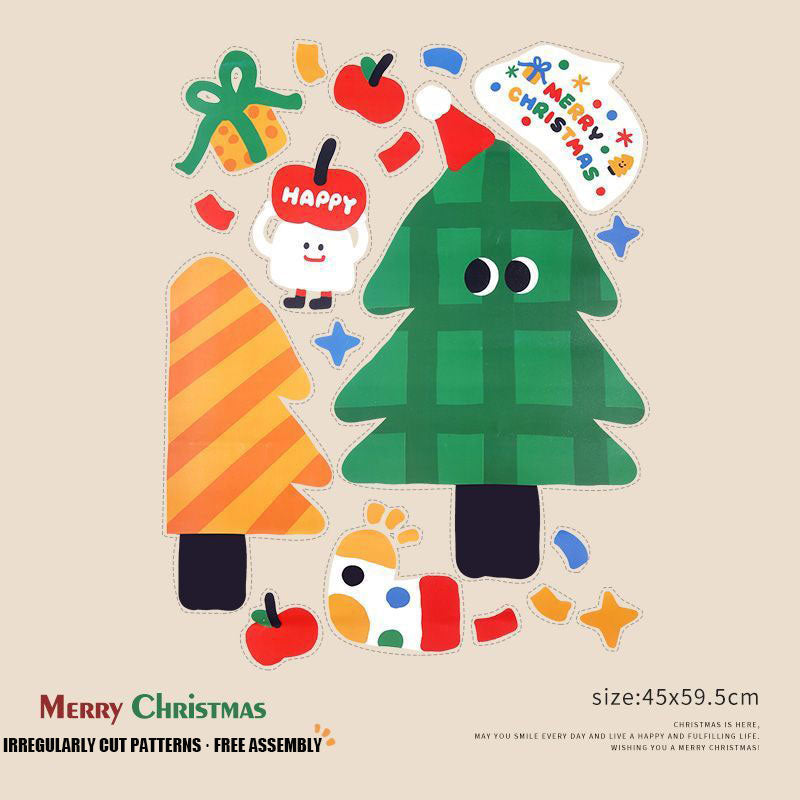 Christmas Anti-Static Glass Door Creative Stickers - Decorations
