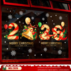 Christmas Decorations: Static Cling Santa Claus & Christmas Tree Window Stickers for Storefront, Glass Door Scene Decoration Hanging Ornaments - mysquishcase
