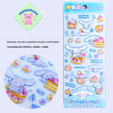 Adorable 3D soft rubber stickers featuring Kuromi, Pochacco & My Melody. Perfect for phone cases, laptops, water bottles. Squishy texture, removable & reusable. Limited stock!