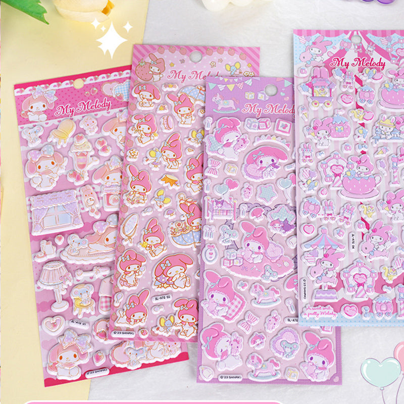 Kinder-Cartoon „My Melody“ 3D-Blasenaufkleber – süße dekorative Handyaufkleber