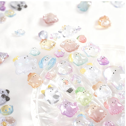 Adorable 3D Epoxy Resin Self - Adhesive Stickers: Ghosts, Cats & More for DIY Delights