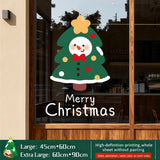 2026 Christmas Decoration Window Stickers - Christmas Tree, Store Display Scene Static Clings & Window Decals