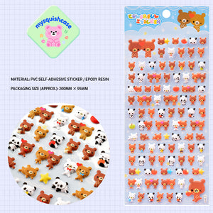 3D Bubble Stickers - Mini Cartoon Animal Phone Case Stickers - mysquishcase
