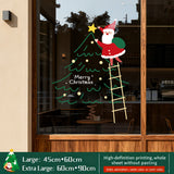 2026 Christmas Decoration Window Stickers - Christmas Tree, Store Display Scene Static Clings & Window Decals