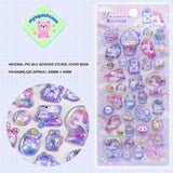 Whimsical 3D epoxy unicorn stickers perfect for DIY phone cases and crafts. High-quality self-adhesive kawaii stickers add magical cuteness to projects!