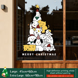 2026 Christmas Decoration Window Stickers - Christmas Tree, Store Display Scene Static Clings & Window Decals