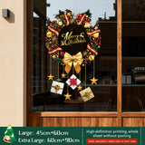 2026 Christmas Decoration Window Stickers - Christmas Tree, Store Display Scene Static Clings & Window Decals