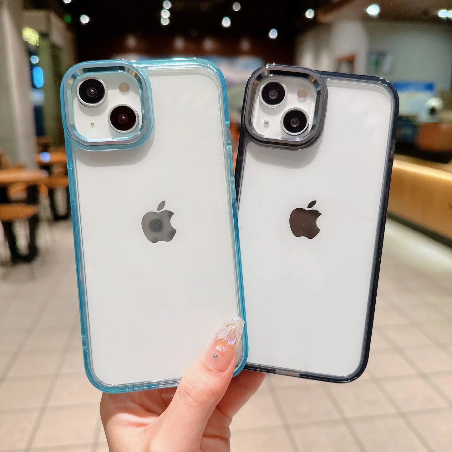 DIY-friendly clear anti-drop iPhone case: great for stickers/hand-painting, with good protection.