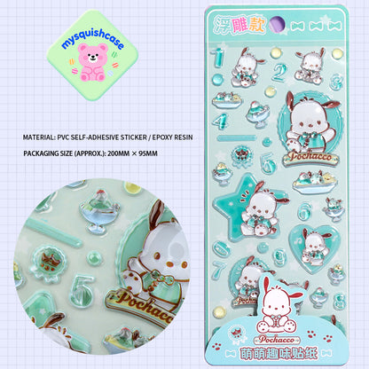 Cartoon Cute & Fun Stickers: Kuromi, Pochacco & My Melody Phone Case Decals