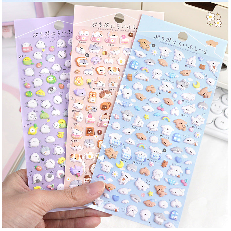 Cartoon Animal 3D Stickers - DIY Phone Case Decorative Decals