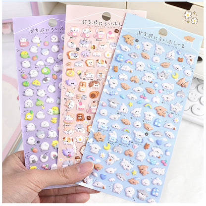 Cartoon Animal 3D Stickers - DIY Phone Case Decorative Decals